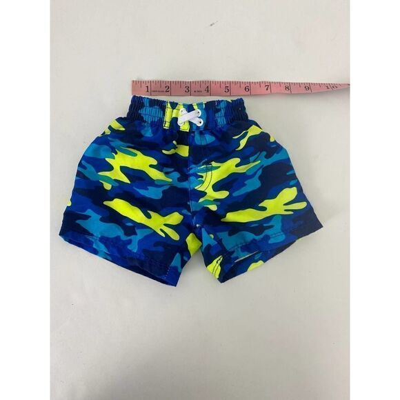 OP Ocean Pacific Baby Swim Trunks Camo Bright - Size 0-3 Months - Picture 2 of 8